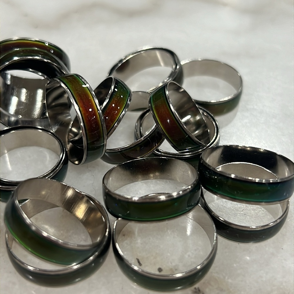 10PC Color Changing Mood Ring Set - Picture 6 of 6